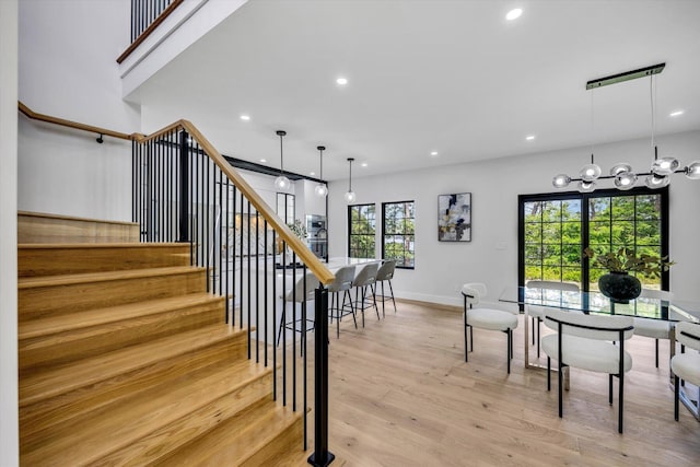 2 Buttercup Ln, South Yarmouth, MA 02664 - stairway with wood finished floors and recessed lighting