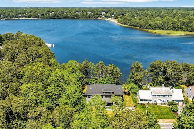 2 Buttercup Ln, South Yarmouth, MA 02664 - bird's eye view of a nearby body of water and a forest