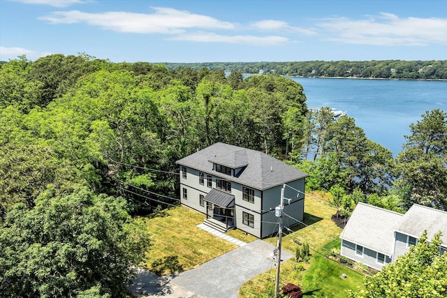 2 Buttercup Ln, South Yarmouth, MA 02664 - bird's eye view of a forest and a large body of water