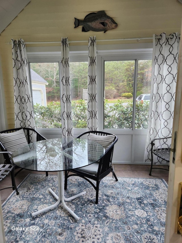 view of dining room