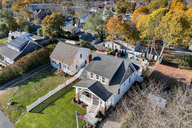 drone / aerial view featuring a residential view