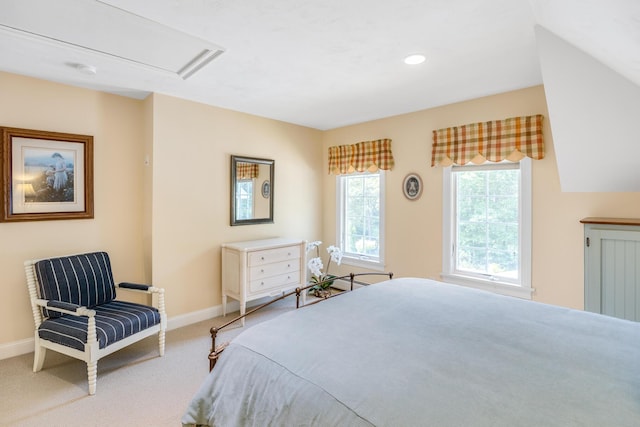 335 Falmouth Woods Rd, East Falmouth, MA 02536 - bedroom featuring carpet floors, recessed lighting, and attic access