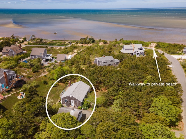 175 Salt Works Rd, Eastham, MA 02642 - aerial view of residential area with a large body of water
