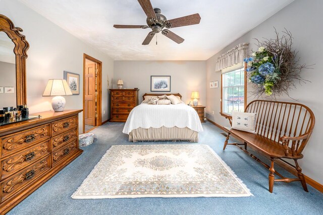 30 Monomessat Way, Chatham, MA 02633 - bedroom featuring carpet floors, baseboards, and ceiling fan