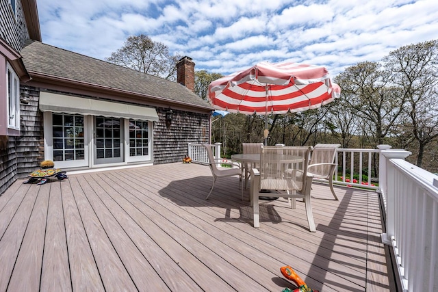 30 Monomessat Way, Chatham, MA 02633 - wooden deck featuring outdoor dining area
