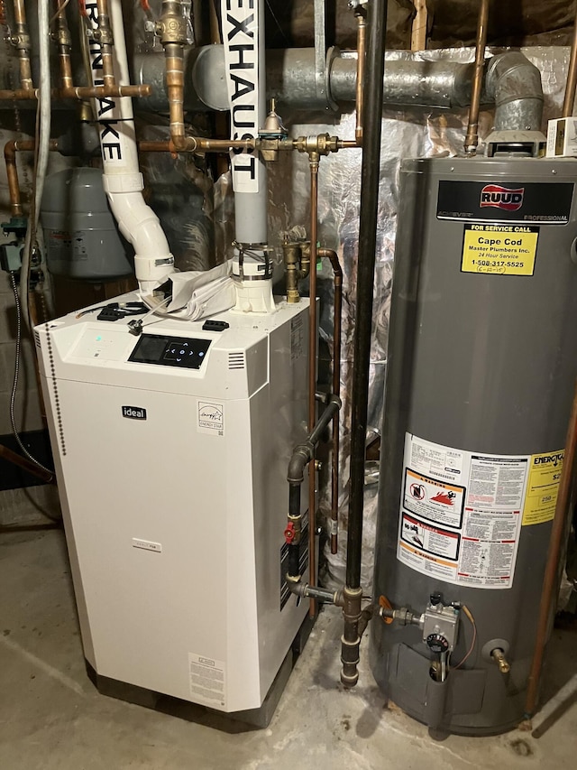 1094 County Rd, Pocasset, MA 02559 - utility room with gas water heater