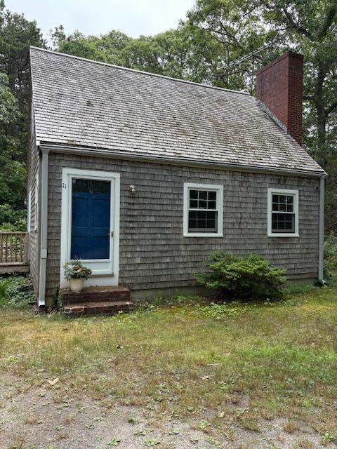 11 Higgins Way, Truro, MA 02666 - view of front of house featuring a chimney and entry steps