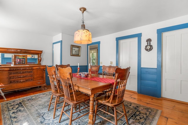 dining room with hardwood / wood-style floors