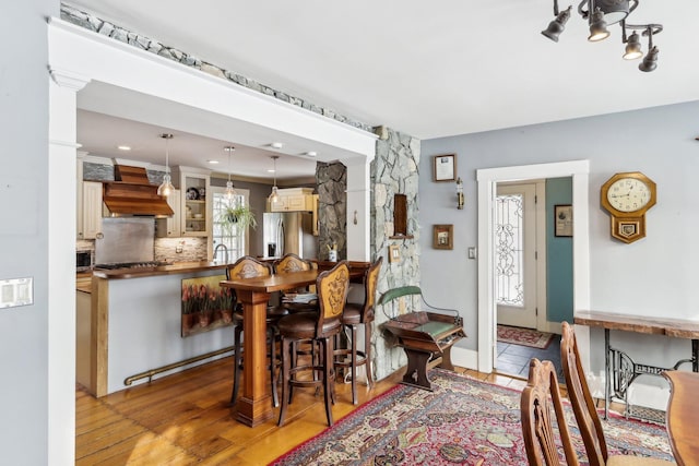 100 Eliot St, Natick, MA 01760 - dining space featuring hardwood / wood-style floors