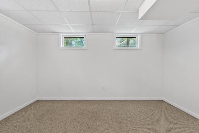 31 John Joseph Rd, Harwich, MA 02645 - below grade area featuring a drop ceiling and carpet floors