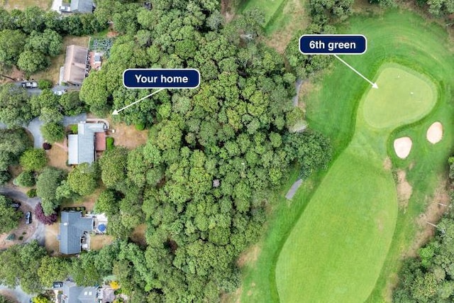 31 John Joseph Rd, Harwich, MA 02645 - aerial view of property's location with a golf club and a tree filled landscape