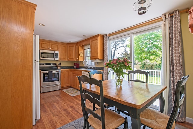 39 Antlers Rd, South Yarmouth, MA 02664 - dining area with wood finished floors and recessed lighting