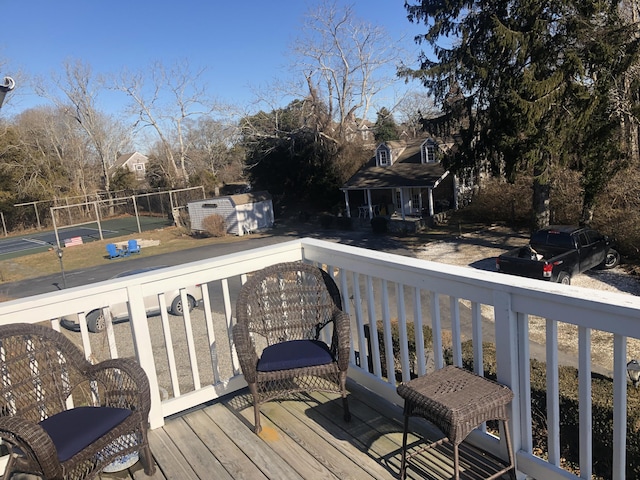 view of wooden terrace