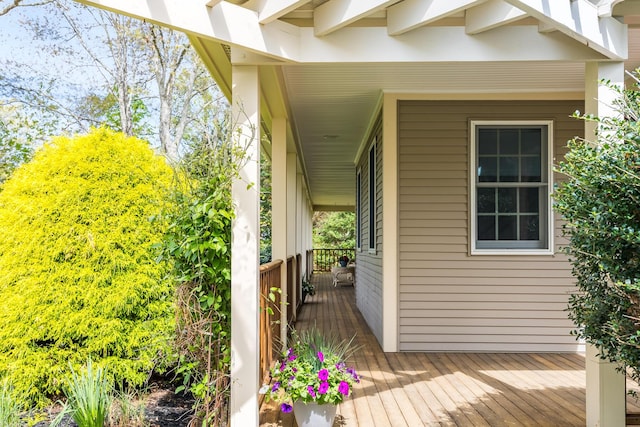 property entrance with a porch