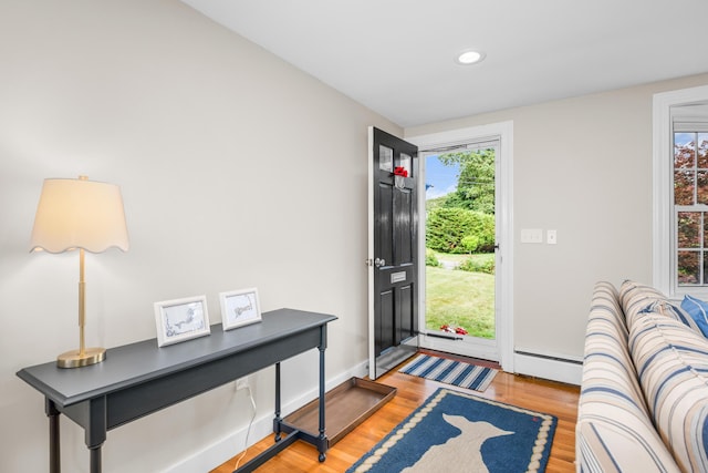 69 Joan Rd, Centerville, MA 02632 - foyer with wood finished floors and recessed lighting