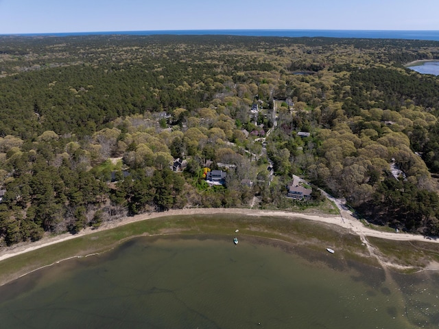 15 Hidden Valley Way, Wellfleet, MA 02667 - aerial overview of property's location with a heavily wooded area and a large body of water