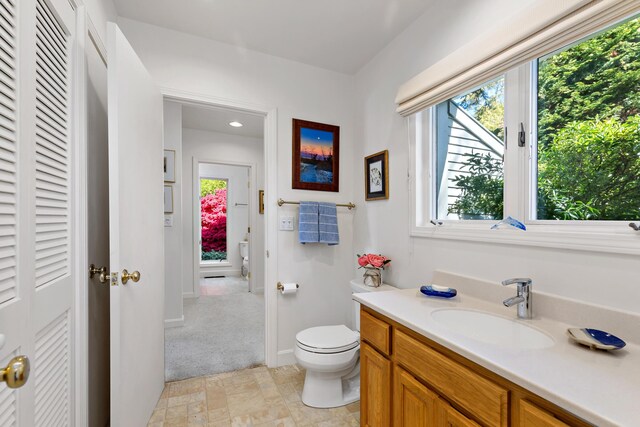 15 Hidden Valley Way, Wellfleet, MA 02667 - bathroom featuring a closet, vanity, and recessed lighting