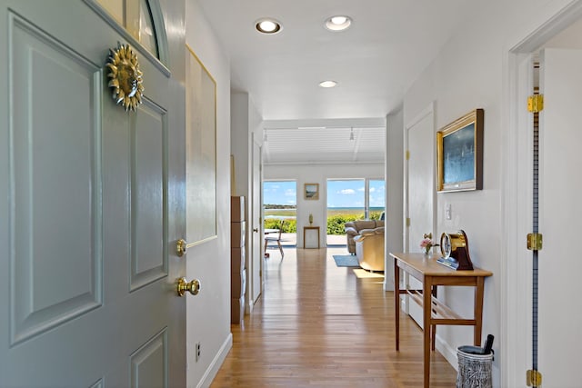 15 Hidden Valley Way, Wellfleet, MA 02667 - entryway featuring wood finished floors, recessed lighting, and beam ceiling