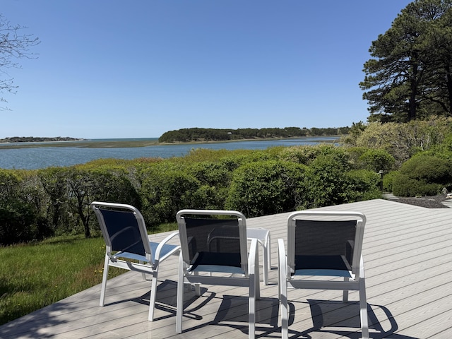 15 Hidden Valley Way, Wellfleet, MA 02667 - wooden terrace featuring a water view