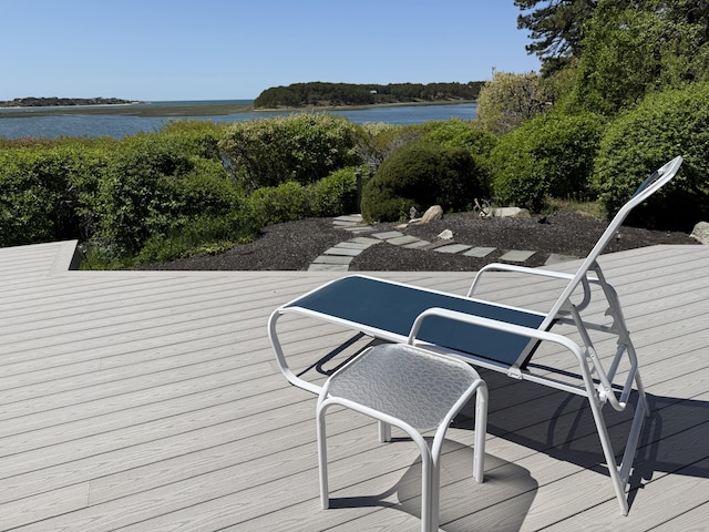15 Hidden Valley Way, Wellfleet, MA 02667 - wooden terrace featuring a water view