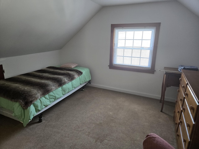 22 Cypress St, East Falmouth, MA 02536 - carpeted bedroom featuring vaulted ceiling and baseboards