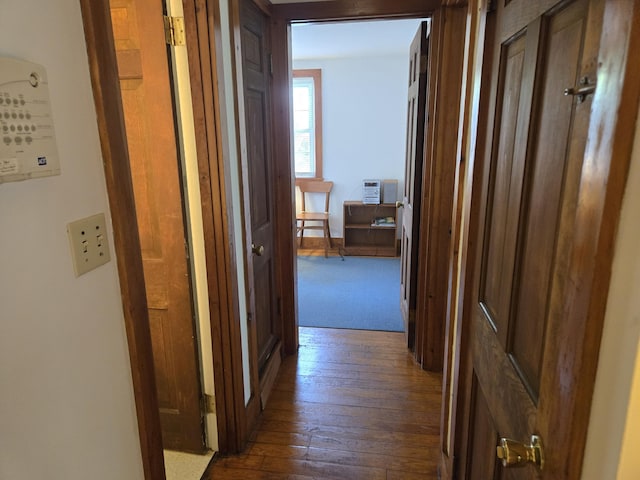 22 Cypress St, East Falmouth, MA 02536 - hallway featuring dark wood-type flooring