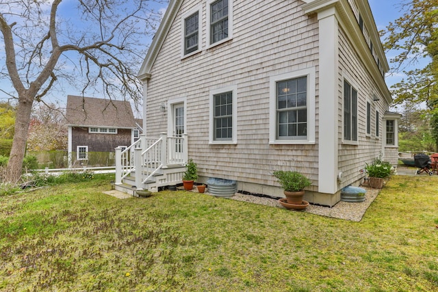 292 Stage Harbor Rd, Chatham, MA 02633 - back of house with a yard