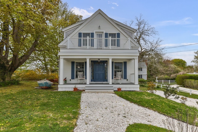 292 Stage Harbor Rd, Chatham, MA 02633 - view of front of home featuring a balcony and covered porch