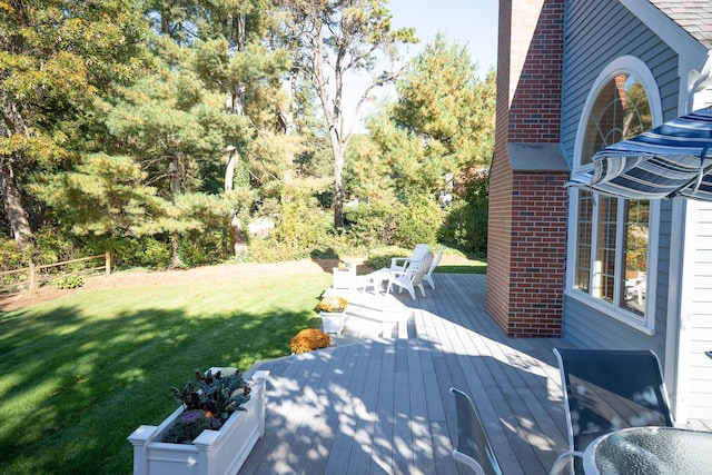 47 Stoney Pond Cir, Marstons Mills, MA 02648 - wooden deck featuring a yard and view of wooded area