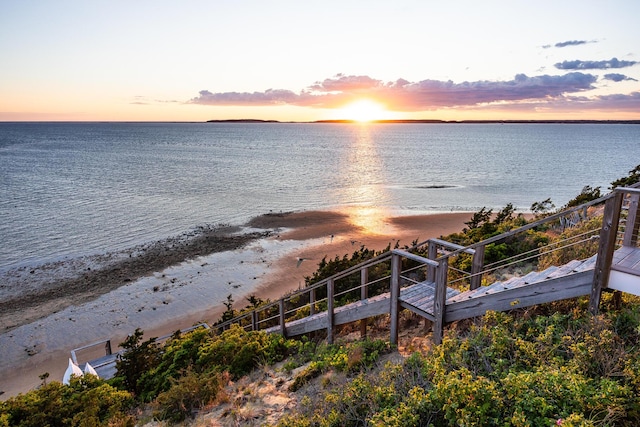 water view featuring local beach