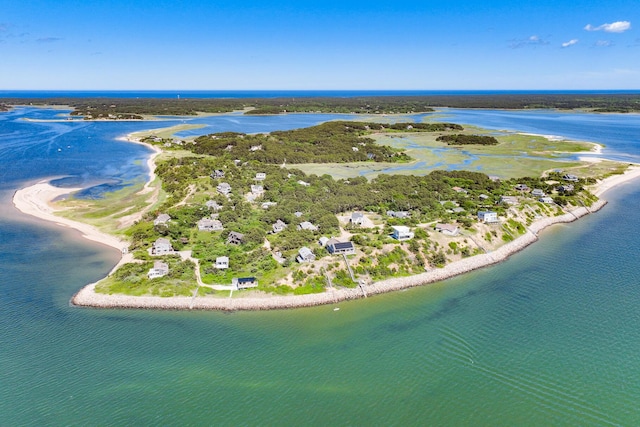 bird's eye view of a nearby body of water