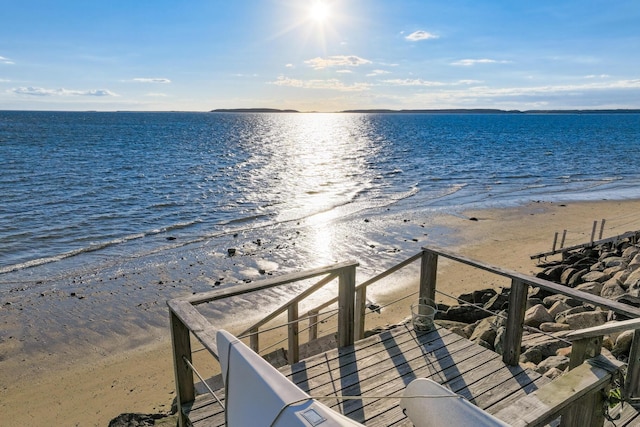 water view featuring nearby beach