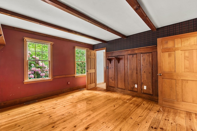 29 Windward Walk, Harwich Port, MA 02646 - unfurnished bedroom featuring beam ceiling and light wood-style floors