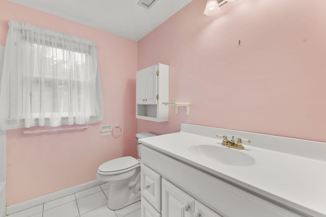 29 Windward Walk, Harwich Port, MA 02646 - half bathroom featuring toilet, vanity, tile patterned flooring, and baseboards