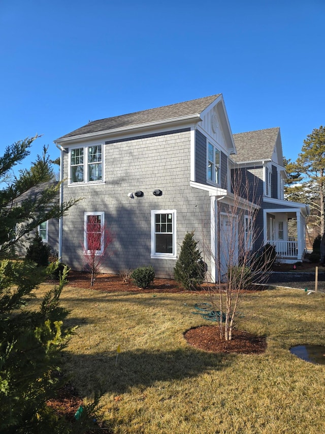 exterior space with a front lawn