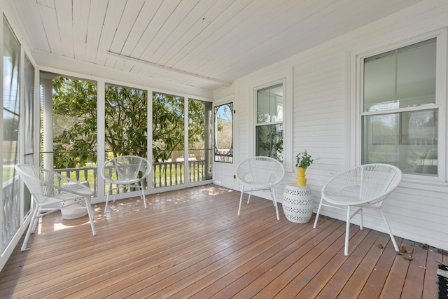 view of sunroom / solarium