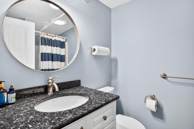 908 W Falmouth Hwy, Falmouth, MA 02540 - full bathroom with vanity and a shower with curtain