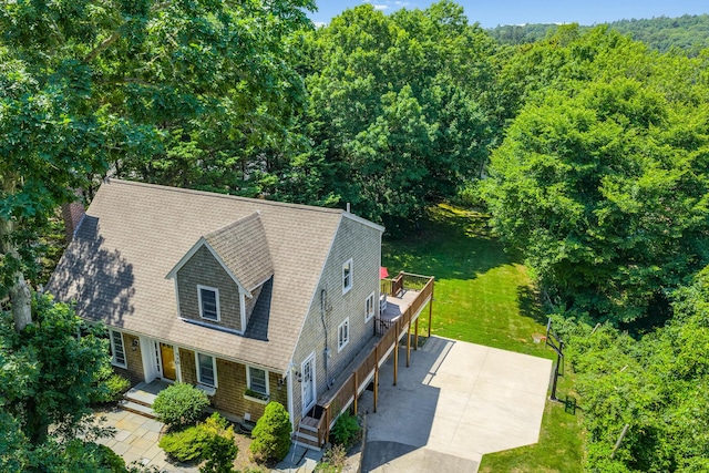 908 W Falmouth Hwy, Falmouth, MA 02540 - view of subject property with a forest