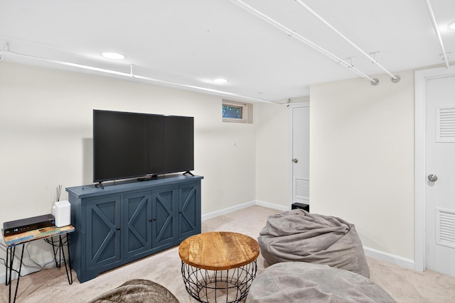 908 W Falmouth Hwy, Falmouth, MA 02540 - living area featuring light carpet and recessed lighting