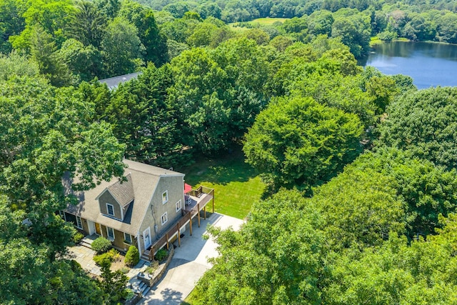 908 W Falmouth Hwy, Falmouth, MA 02540 - view of subject property with a nearby body of water and a forest