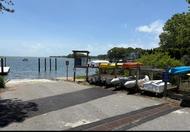 62 Musket Ln, Mashpee, MA 02649 - dock area featuring a boat ramp and a water view