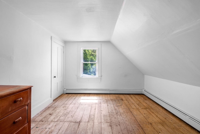 1424 Main St, Brewster, MA 02631 - additional living space featuring baseboard heating, light wood-style floors, and lofted ceiling