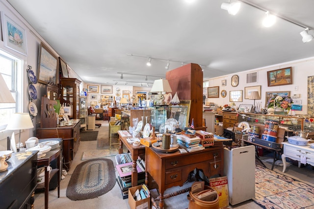 1424 Main St, Brewster, MA 02631 - office space with rail lighting and a workshop area