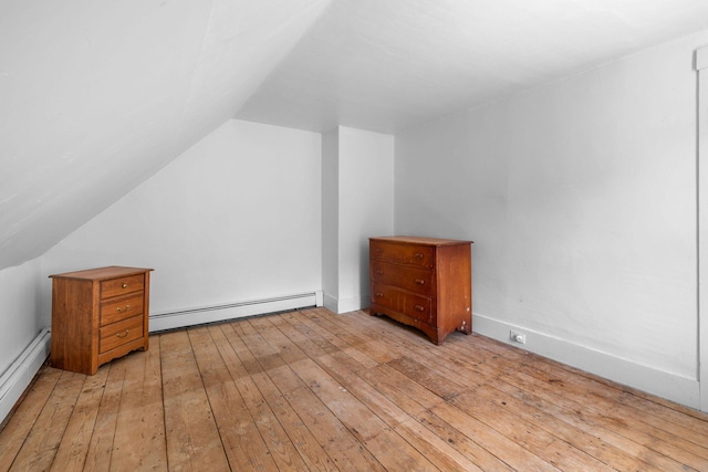 1424 Main St, Brewster, MA 02631 - additional living space featuring baseboard heating, light wood-style flooring, and lofted ceiling