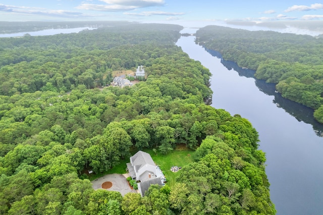 95 Red Brook Rd, Waquoit, MA 02536 - bird's eye view of a heavily wooded area and a large body of water