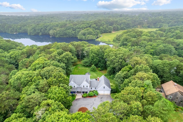 95 Red Brook Rd, Waquoit, MA 02536 - aerial view of a heavily wooded area and a large body of water
