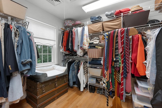 95 Red Brook Rd, Waquoit, MA 02536 - walk in closet with attic access and wood finished floors
