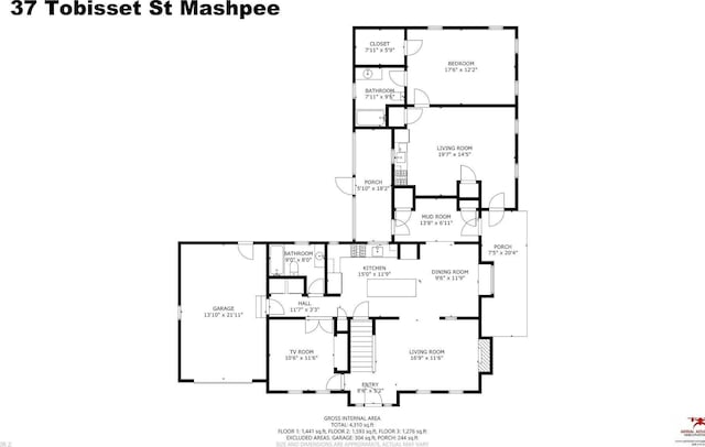 37 Tobisset St, Mashpee, MA 02649 - view of property floor plan