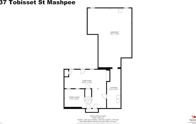 37 Tobisset St, Mashpee, MA 02649 - view of floor plan / room layout