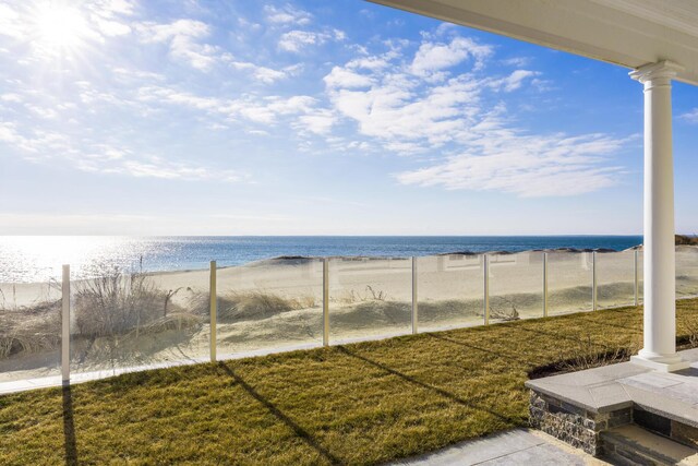 property view of water with a view of the beach